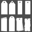Vector Set of Blank Tag Silhouettes.
