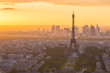 The sunset at Paris city