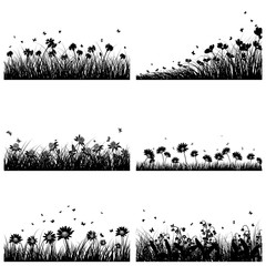 Wall Mural - 6 Meadow Backgrounds