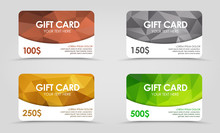 Gift Cards Polygonal Background