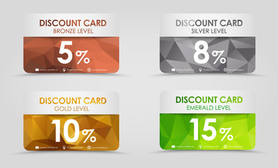 Poster - Discount cards polygonal background