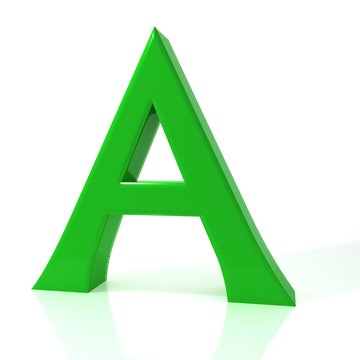 Letter A 3d illustration
