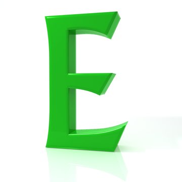 Letter E 3d illustration