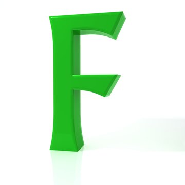Letter F 3d illustration