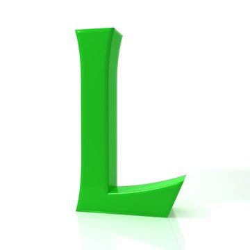Letter L 3d illustration 