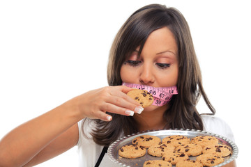 Canvas Print - Young woman on a diet