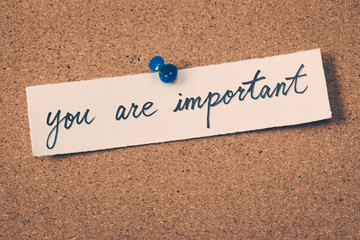 Wall Mural - you are important