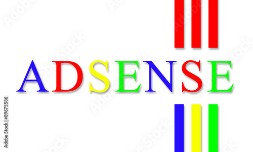 adsense word with lines design - suitable for your application_project_web_ banner_ advertising_etc