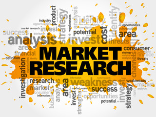 Wall Mural - Market research word cloud, business concept