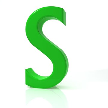Letter S 3d illustration 