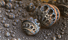 Background With Fantastic 3D Spheres