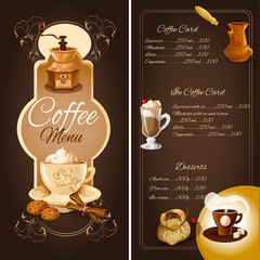 Canvas Print - Coffee cafe menu