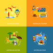 © Macrovector - Australia icons set flat