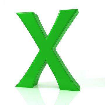Letter X 3d illustration 