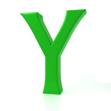 Letter Y 3d illustration 