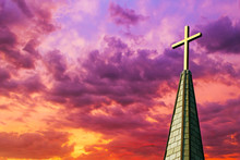 Gold Cross On Steeple Free Stock Photo - Public Domain Pictures
