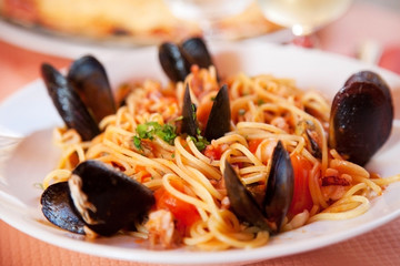 Poster - Spaghetti with seafood