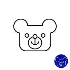 Sticker - Teddy bear head