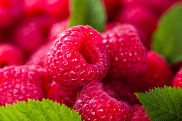 Sticker - Raspberries food background