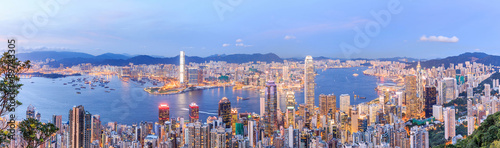 Fotografía Hong Kong skyline at night