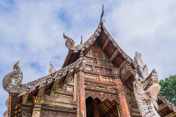 Wat Ton Kain, Old temple made from wood  in Chiang Mai Thailand.