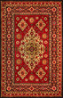 Old Persian carpet with pattern. top view