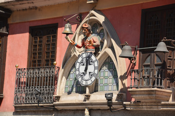 Wall Mural - reloj tipico en la ciudad de burgos