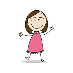 Fototapete - Vector Illustration of a Small Kid