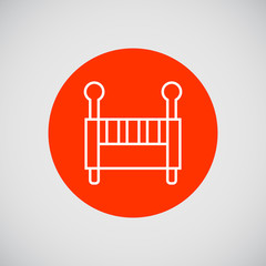 Sticker - Baby bed icon