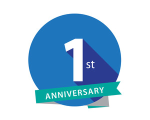 1 Anniversary Blue Circle Logo