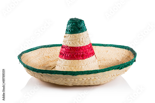 Fotografía Mexican hat / sombrero isolated on white