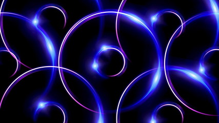 Wall Mural - The circle shape of twirl ring lens flares with dark background
