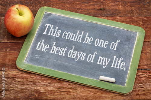 Pinturas sobre lienzo Positive affirmation phrase on blackboard