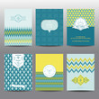 Set of Geometric Brochures and Cards - vintage layouts 