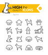 Dog Line Icons