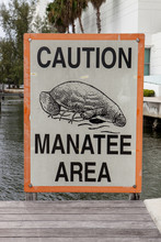 Caution Manatee Area