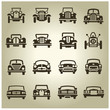 16 icons of retro cars