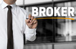 broker is written by businessman background concept