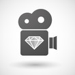 © jpgon - Cinema camera icon with a diamond