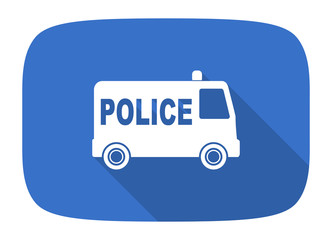 Poster - police flat design modern icon