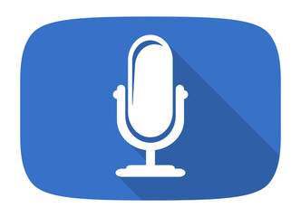 Poster - microphone flat design modern icon