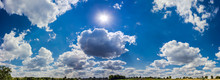Sky With Cumulus Clouds In The Countryside