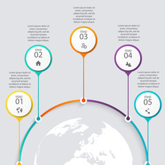 Aufkleber - Vector colorful info graphics for your business presentations.