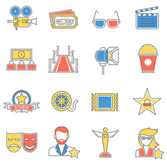 Sticker - Movie Icons Line