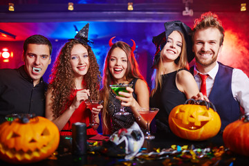 Canvas Print - Halloween at nightclub