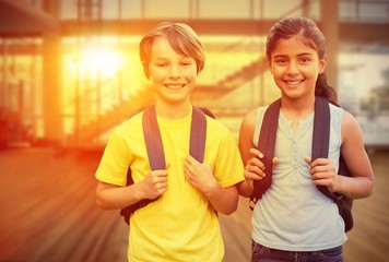 Sticker - Composite image of school kids