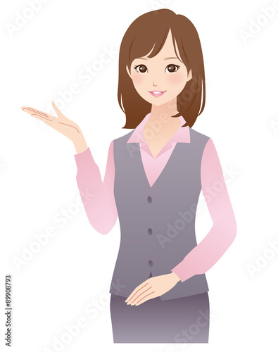 案内する女性ol 受付ビジネス Buy This Stock Illustration And Explore Similar Illustrations At Adobe Stock Adobe Stock
