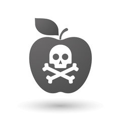 Wall Mural - Apple icon with a skull