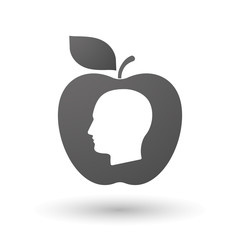 Poster - Apple icon with a male head