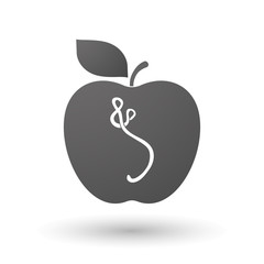 Poster - Apple icon with  an ebola sign